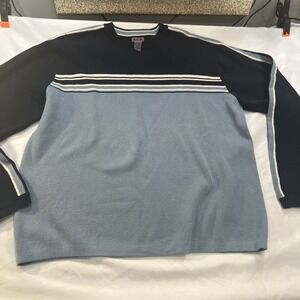 vintage Blue Ink men  Pull Over sweatshirt  L Warm Thick Mint Condition Clean491